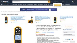 
                            6. Amazon.com : Proster LCD Digital Wind Speed Gauge Wind Speed ...