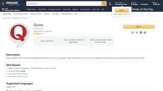 
                            8. Amazon.com: Quora: Alexa Skills