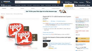 
                            11. Amazon.com: Rabbit 88715 TV USB Entertainment System (2 Pack ...