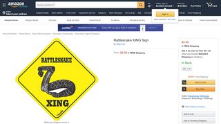 
                            11. Amazon.com: Rattlesnake XING Sign: Home & Kitchen