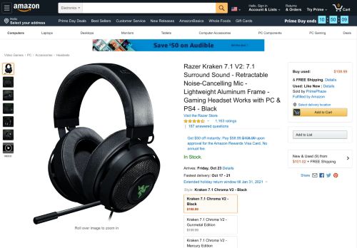 
                            13. Amazon.com: Razer Kraken 7.1 V2: 7.1 Surround Sound ...