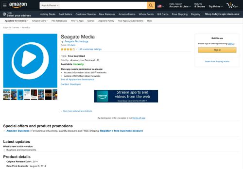 
                            12. Amazon.com: Seagate Media: Appstore for Android