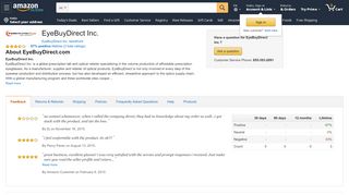 
                            6. Amazon.com Seller Profile: EyeBuyDirect Inc.