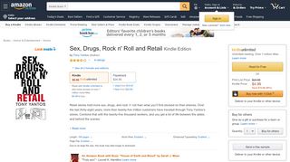 
                            3. Amazon.com: Sex, Drugs, Rock n' Roll and Retail eBook: Tony Yantos ...