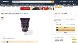 
                            8. Amazon.com : SISLEY Black Rose Cream Mask 60 ml / 2.1 oz : Facial ...