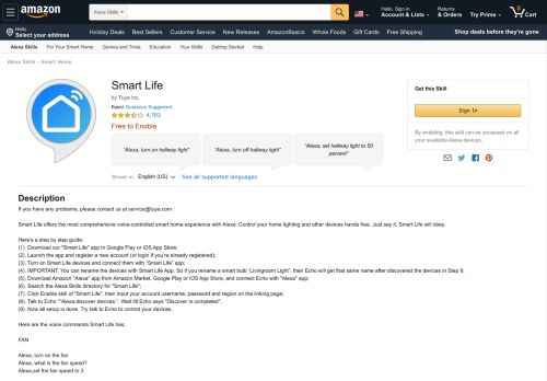 
                            10. Amazon.com: Smart Life: Alexa Skills