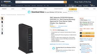 
                            6. Amazon.com: SMC Networks D3CM1604 Modem (DOCSIS 3.0, 16x4 ...