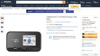 
                            4. Amazon.com: T-Mobile Sonic 2.0 4G Mobile Hotspot, USB, Black: Cell ...