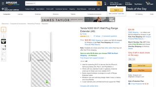 
                            11. Amazon.com: Tenda N300 Wi-Fi Wall Plug Range Extender (A9 ...