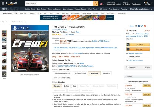 
                            11. Amazon.com: The Crew 2 - PlayStation 4: Ubisoft: Video Games