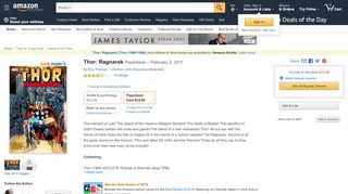 
                            9. Amazon.com: Thor: Ragnarok (9780785149781): Roy Thomas, John ...