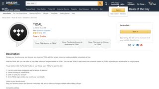 
                            6. Amazon.com: TIDAL: Alexa Skills