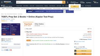 
                            8. Amazon.com: TOEFL Prep Set: 2 Books + Online (Kaplan Test Prep ...