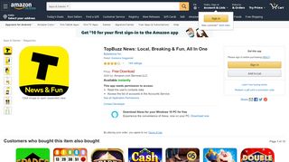 
                            12. Amazon.com: TopBuzz: Trending Videos, Funny GIFs, Top News &TV ...