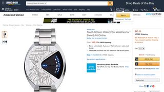 
                            6. Amazon.com: Touch Screen Waterproof Watches for Sword Art Online ...