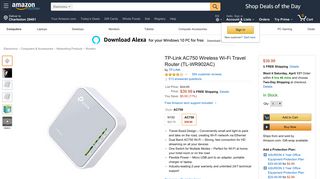 
                            11. Amazon.com: TP-Link AC750 Wireless Wi-Fi Travel Router (TL ...