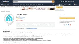 
                            12. Amazon.com: TP-LINK Kasa: Alexa Skills