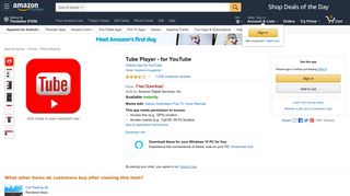 
                            6. Amazon.com: Tube Player - for YouTube: Appstore for Android