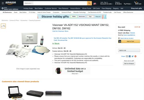 
                            10. Amazon.com: Visioneer VA-ADF/152 VISIONAD MAINT ...