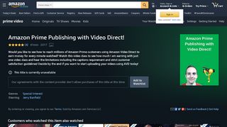 
                            4. Amazon.com: Watch Amazon Prime Publishing with Video ...