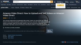 
                            3. Amazon.com: Watch Amazon Video Direct: How to Upload ...