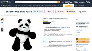 
                            11. Amazon.com: Webkinz Black And White Panda Plush: Toys & Games