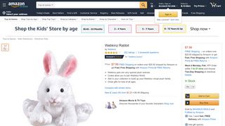 
                            5. Amazon.com: Webkinz Rabbit: Toys & Games