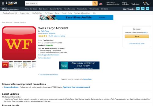 
                            12. Amazon.com: Wells Fargo Mobile®: Appstore for Android
