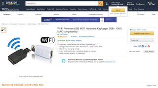 
                            4. Amazon.com: Wi-Fi Premium USB MCP Hardware Keylogger 2GB ...