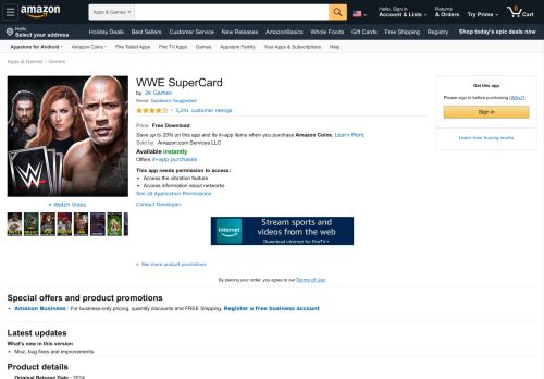 
                            11. Amazon.com: WWE SuperCard: Appstore for Android