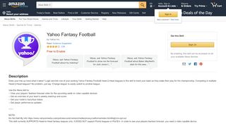 
                            11. Amazon.com: Yahoo Fantasy Football: Alexa Skills