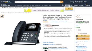 
                            7. Amazon.com : Yealink SIP-T42S IP Phone, 12 Lines. 2.7-Inch ...
