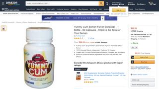 
                            8. Amazon.com: Yummy Cum Semen Flavor Enhancer - 1 Bottle - 60 ...