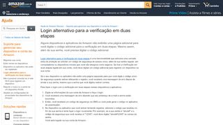 
                            6. Amazon.com.br Ajuda: Login alternativo para a verificação em duas ...