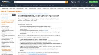 
                            3. Amazon.co.uk Help: Can't Register Device or Software Application