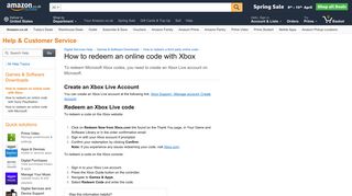 
                            4. Amazon.co.uk Help: How to redeem an online code with Xbox