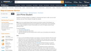 
                            7. Amazon.co.uk Help: Join Amazon Student