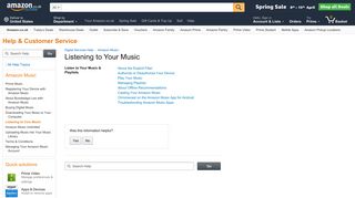 
                            6. Amazon.co.uk Help: Listening to Your Music