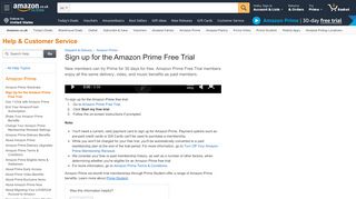 
                            4. Amazon.co.uk Help: Sign Up for the Amazon Prime Free Trial