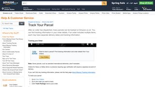 
                            5. Amazon.co.uk Help: Track Your Parcel