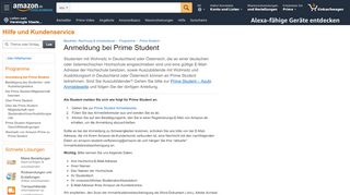 
                            3. Amazon.de Hilfe: Anmeldung bei Prime Student