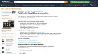 
                            4. Amazon.de Hilfe: Bei Kindle Cloud Reader anmelden