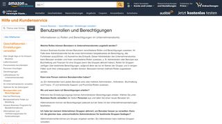 
                            5. Amazon.de Hilfe: Benutzerrollen und Berechtigungen