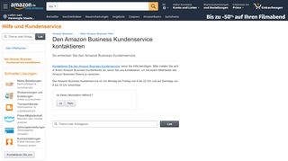 
                            3. Amazon.de Hilfe: Den Amazon Business Kundenservice kontaktieren