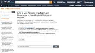 
                            8. Amazon.de Hilfe: Eine E-Mail-Adresse für den Empfang von ...