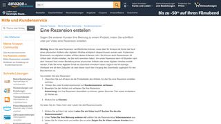 
                            11. Amazon.de Hilfe: Eine Rezension erstellen