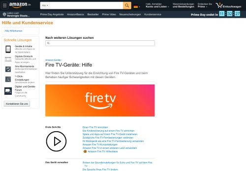 
                            3. Amazon.de Hilfe: Einfache Fehlerbehebungen für Amazon Fire TV