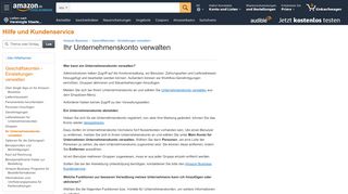 
                            4. Amazon.de Hilfe: Ihr Unternehmenskonto verwalten