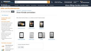 
                            2. Amazon.de Hilfe: Ihren Kindle anmelden