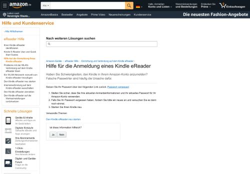 
                            10. Amazon.de Hilfe: Kindle-eReader an- oder abmelden